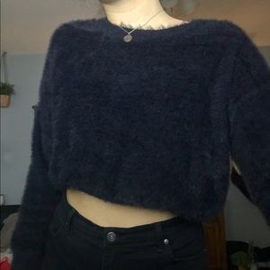 Fuzzy black sweater